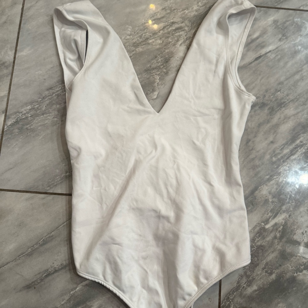 Free people White Sleeveless Bodysuit